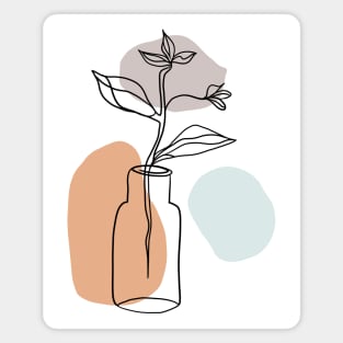 Abstract flower vase Magnet